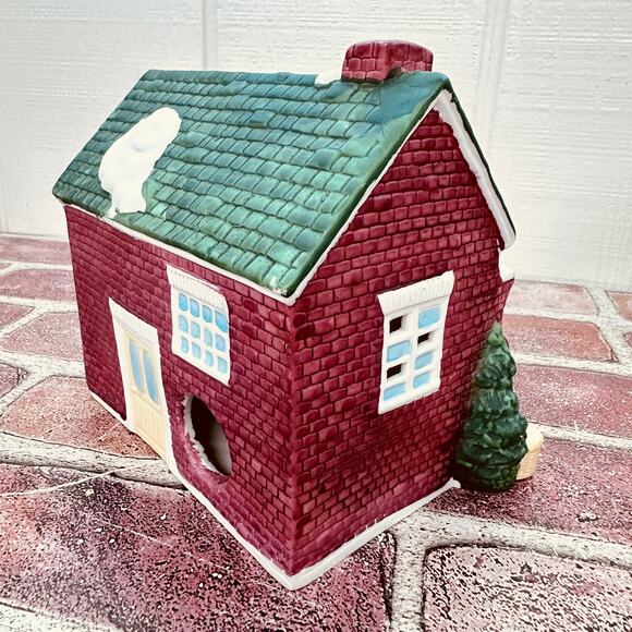 Dickens Rex & Lee‎ Christmas Village Brown Sons Store Produce Apple Barrel 1990 - Picture 6 of 11